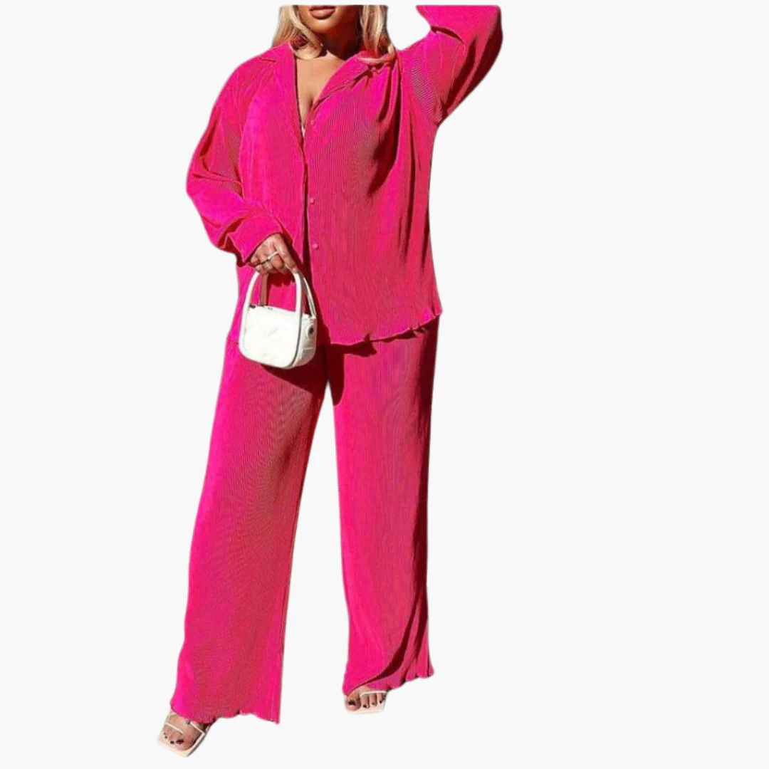 Eleganter Zweiteiler mit Plissee – Damen Sommer Outfit - Image 5