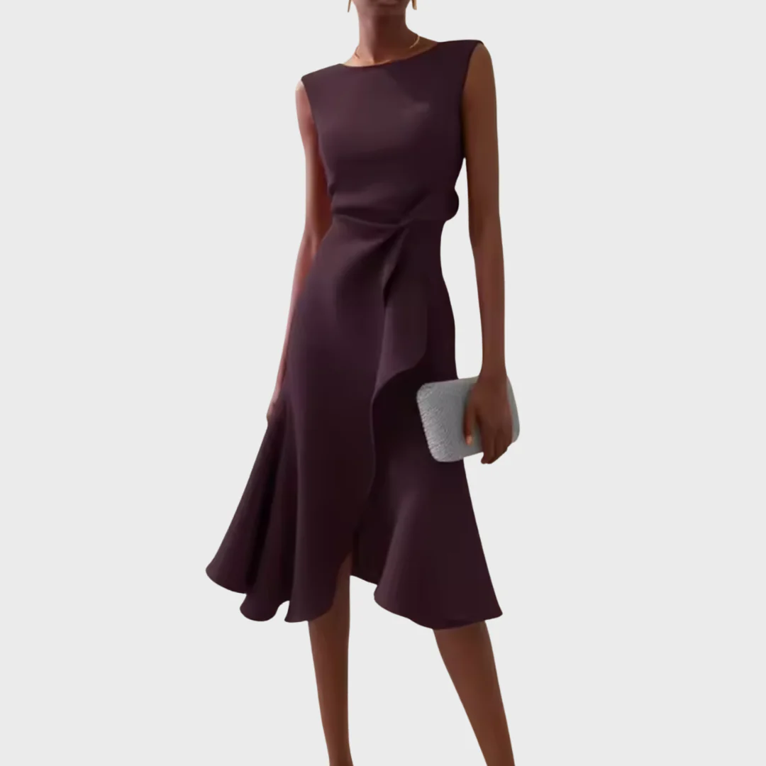 Elegantes Asymmetrisches Midikleid Damen – Festliche Kleider Für Hochzeitsgäste Und Besondere Anlässe - Image 11