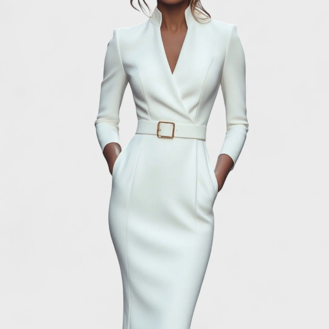 Elegantes Bleistiftkleid mit Gürtel - Image 5