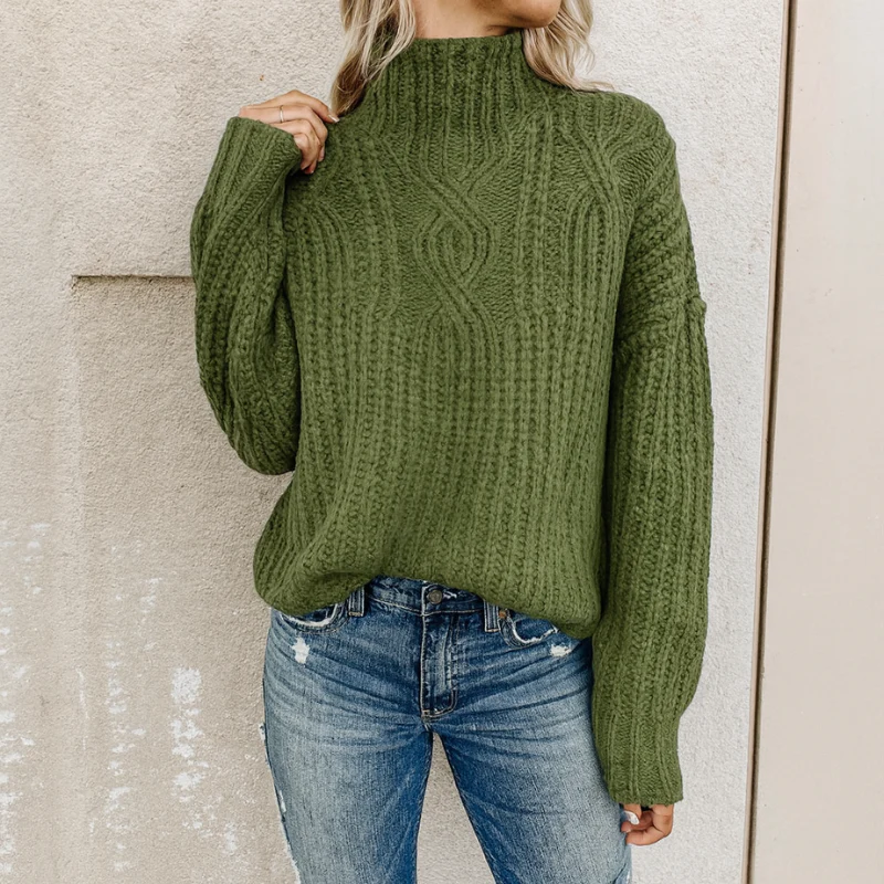 Elegantes Damen Rollkragen-Sweatshirt – warmer, zeitloser Pullover für jeden Anlass - Image 2