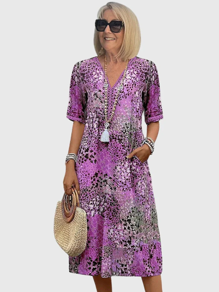 Elegantes florales Midikleid für Frauen - Perfekt für Sommeranlässe - Image 7