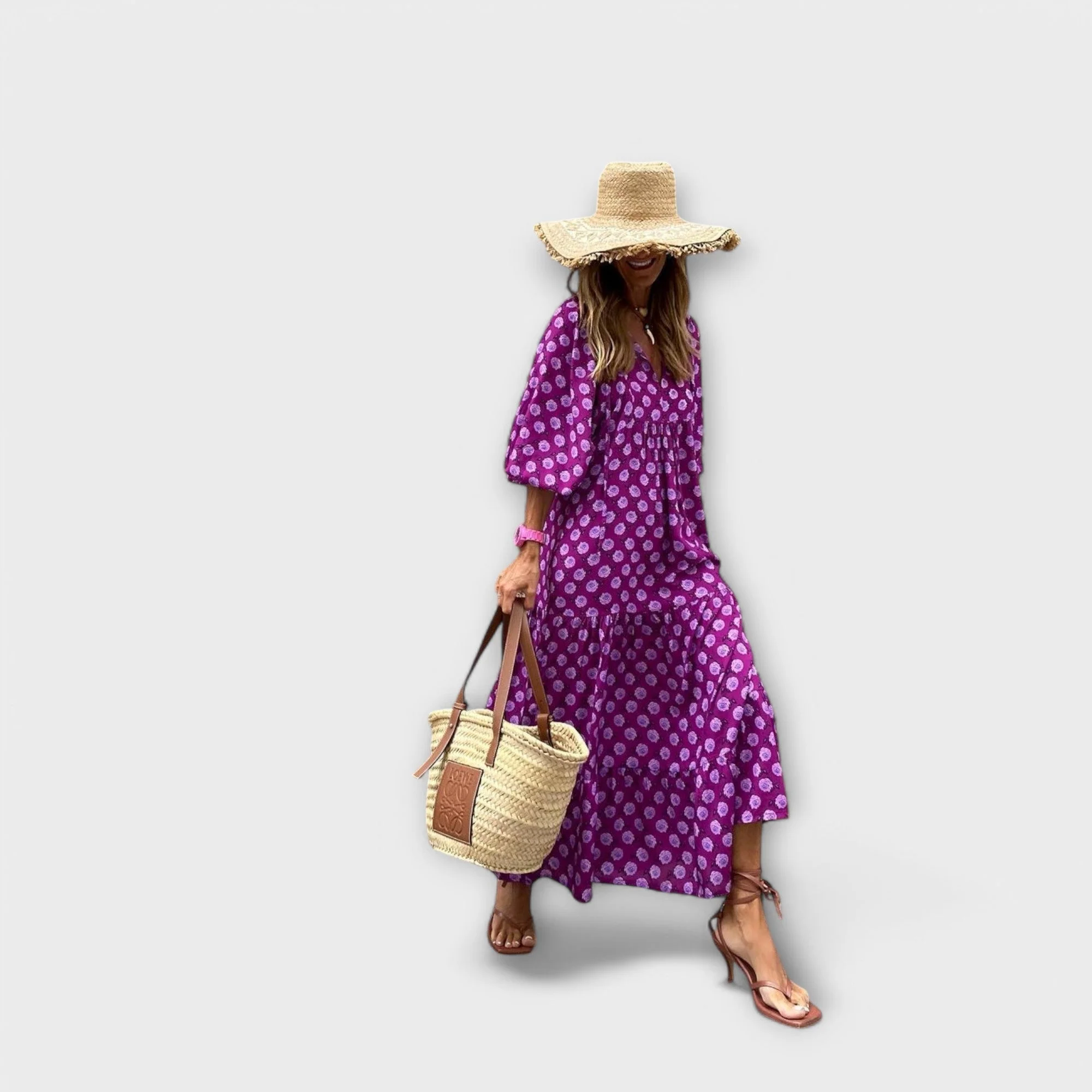 Elegantes geometrisches Maxikleid - Image 2