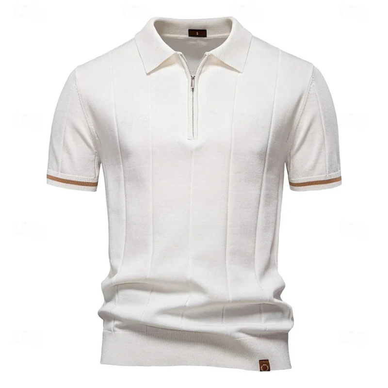 Elegantes Herren-Poloshirt mit Reißverschluss | Kurzarm