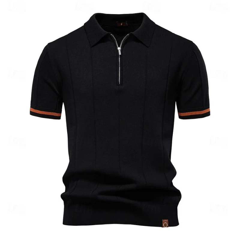 Elegantes Herren-Poloshirt mit Reißverschluss | Kurzarm - Image 3
