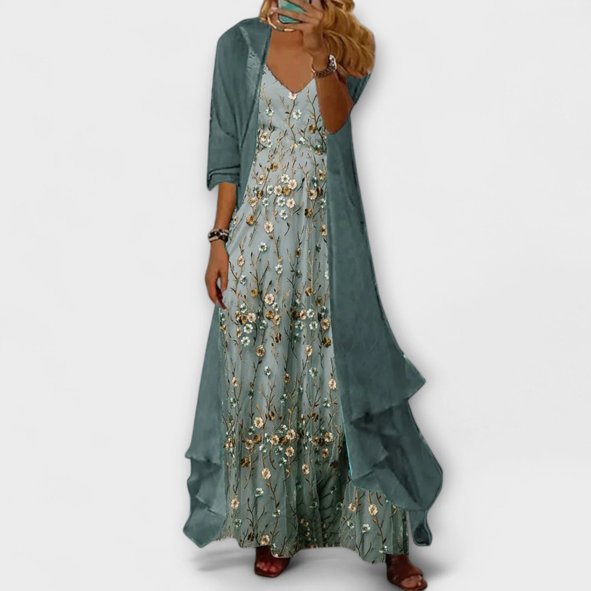 Elegantes Maxikleid Zweiteiler Set für Frauen – Boho Stil für den Sommer