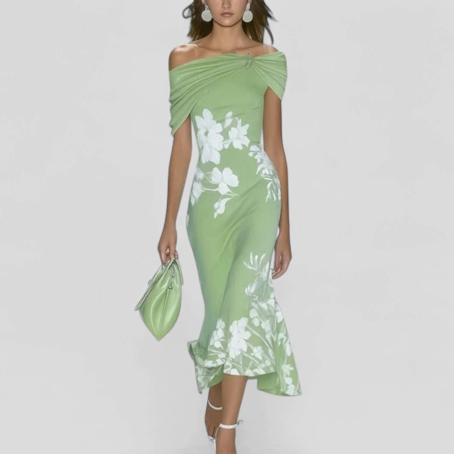 Elegantes Midikleid für Frauen - Stilvolles Sommerkleid mit einzigartigem Druck