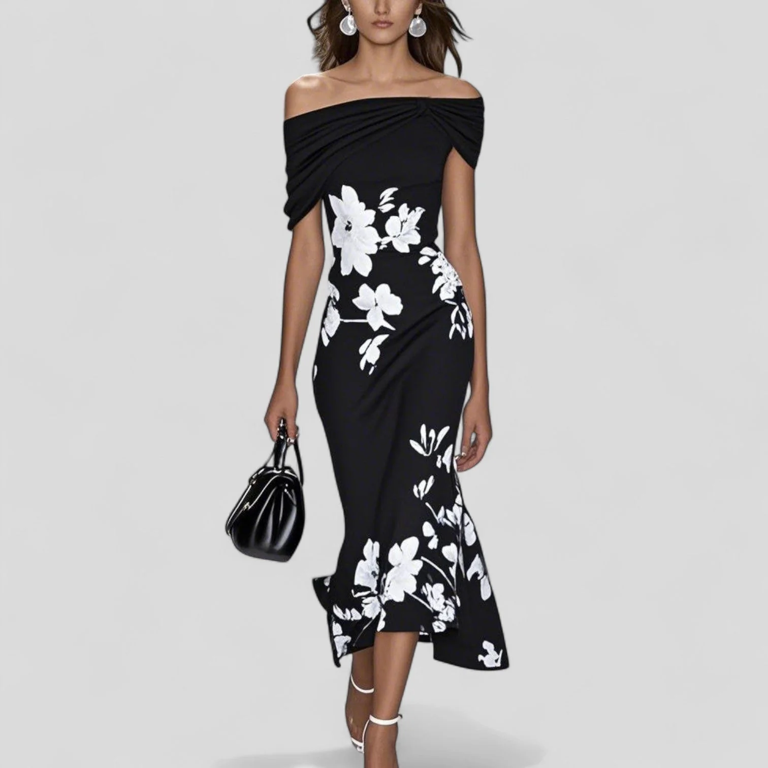 Elegantes Midikleid für Frauen - Stilvolles Sommerkleid mit einzigartigem Druck - Image 3
