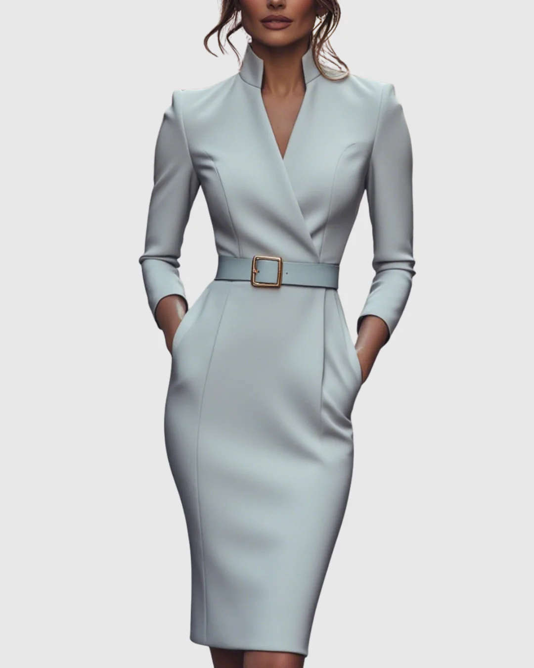 Elegantes Midikleid mit Wickelausschnitt für Damen - Vielseitig und Stilvoll - Image 11