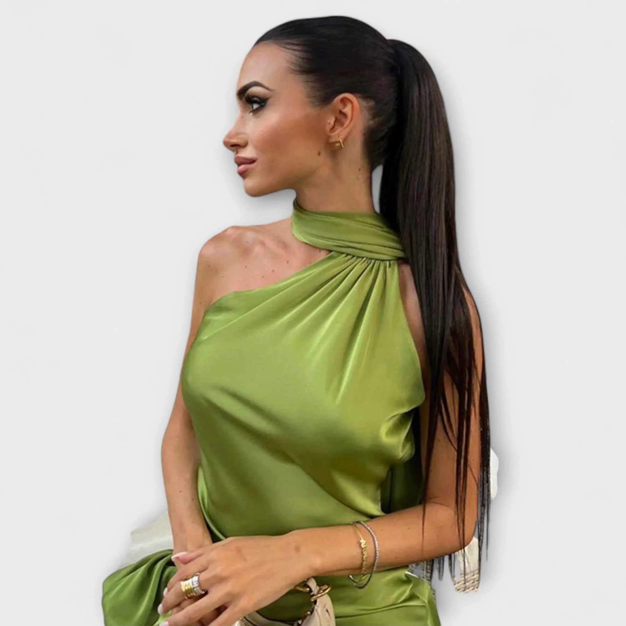 Elegantes Off-Shoulder Halter Maxikleid - Image 11