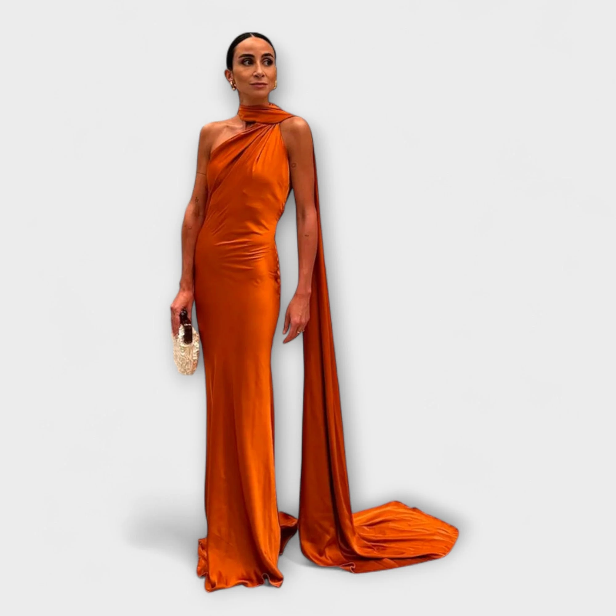 Elegantes Off-Shoulder Halter Maxikleid - Image 12