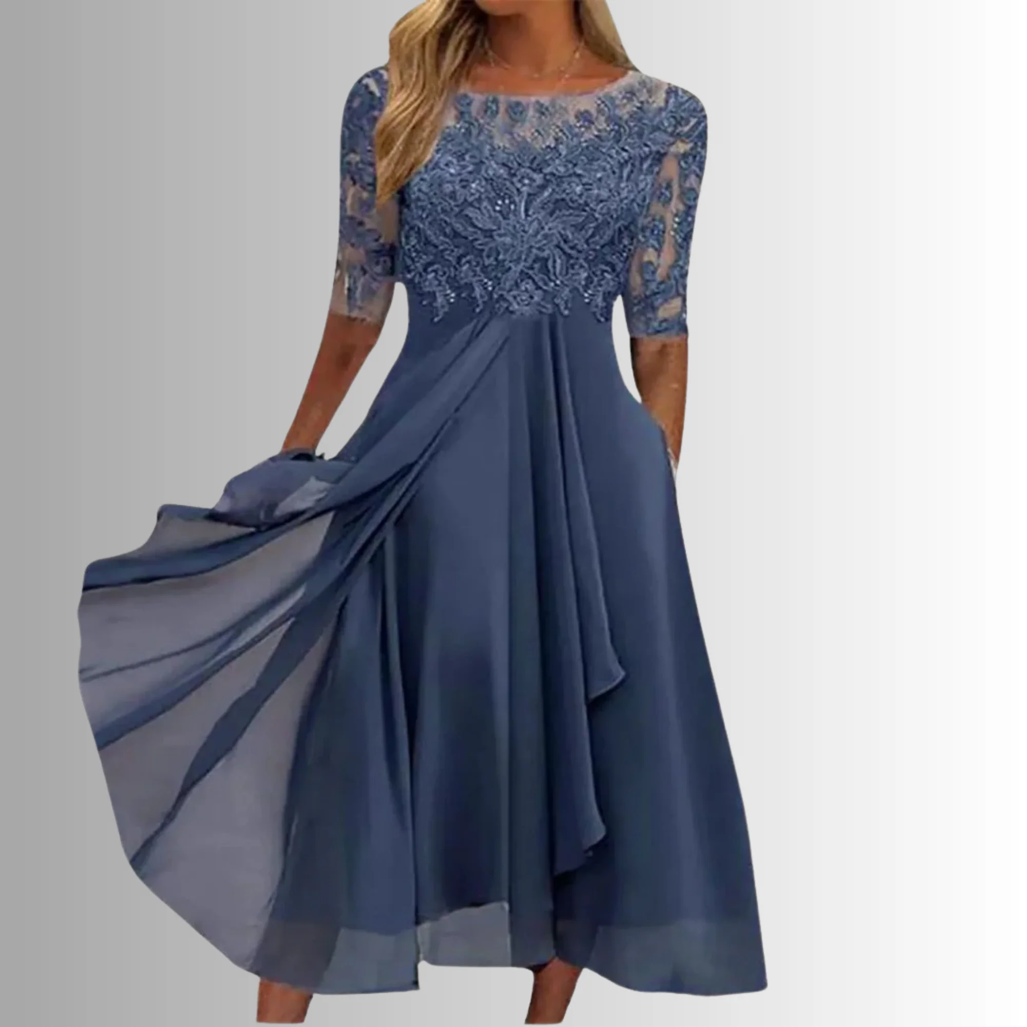Elegantes Spitzenkleid Damen – Festliche Kleider für Hochzeitsgast und Besondere Anlässe - Image 2