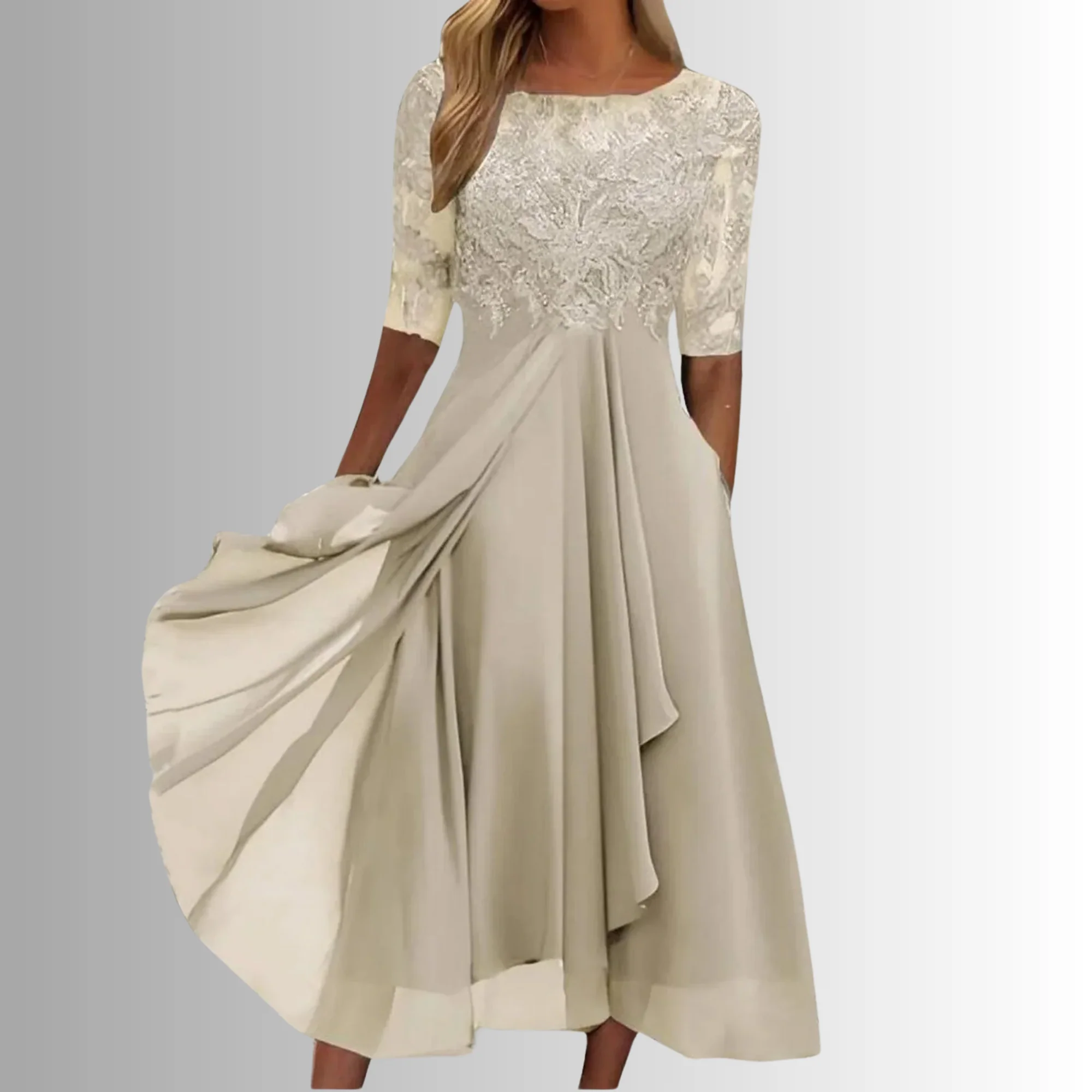 Elegantes Spitzenkleid Damen – Festliche Kleider für Hochzeitsgast und Besondere Anlässe - Image 4