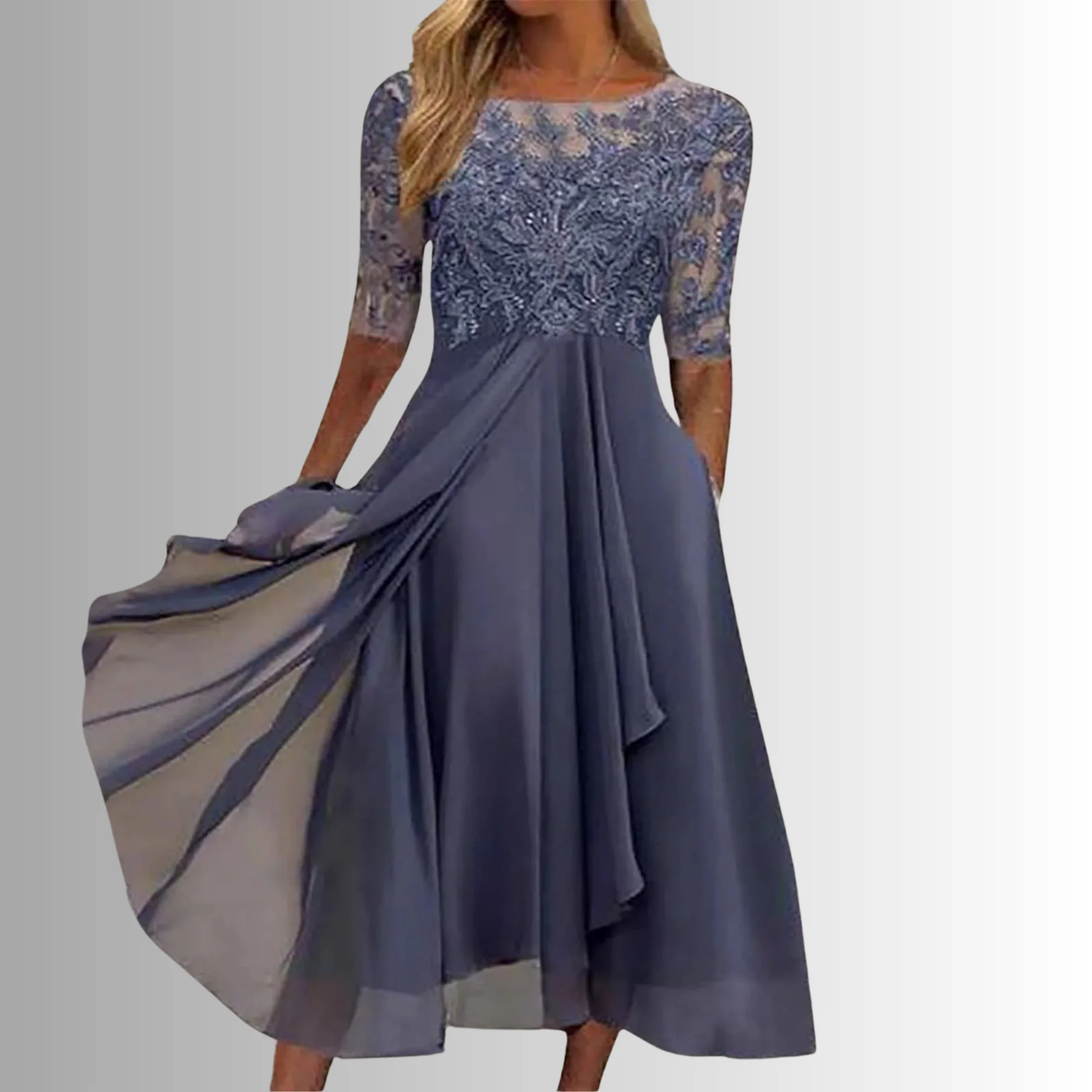 Elegantes Spitzenkleid Damen – Festliche Kleider für Hochzeitsgast und Besondere Anlässe - Image 6