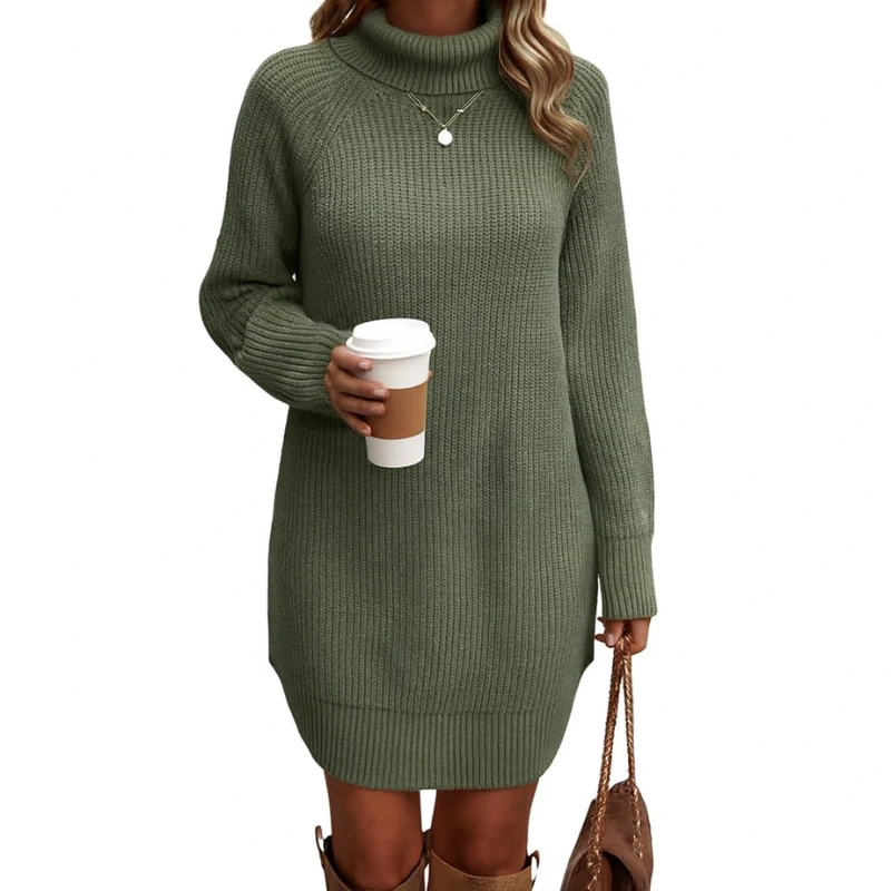 Elegantes Strickkleid Damen Lang – Warm und Vielseitig für Winter und Besondere Anlässe - Image 4