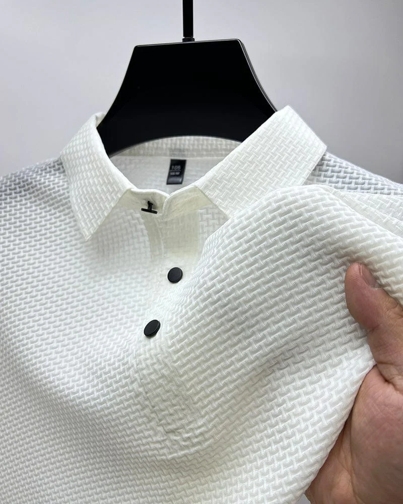Elegantes strukturiertes Poloshirt für Herren | Kurzarm - Image 2