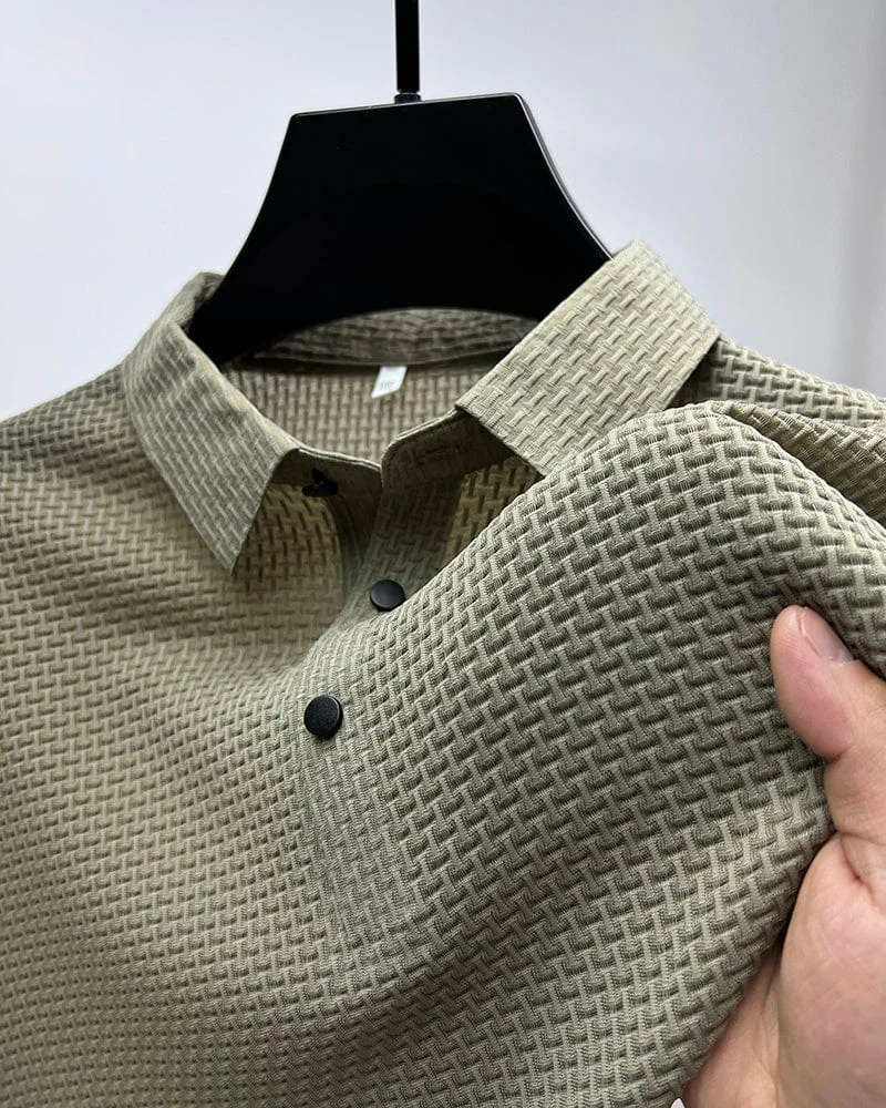 Elegantes strukturiertes Poloshirt für Herren | Kurzarm - Image 9