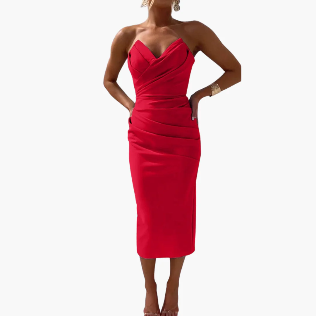 Elegantes trägerloses Kleid für Frauen - figurbetont und stilvoll - Image 8