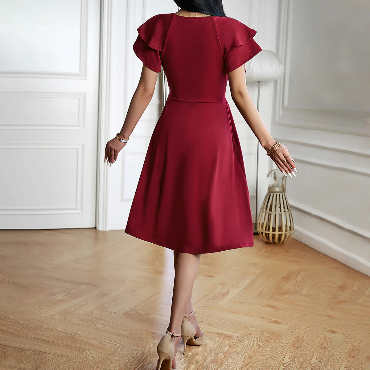 Eleganza™ – Damen Midikleid mit V-Ausschnitt für Elegante Anlässe - Image 7