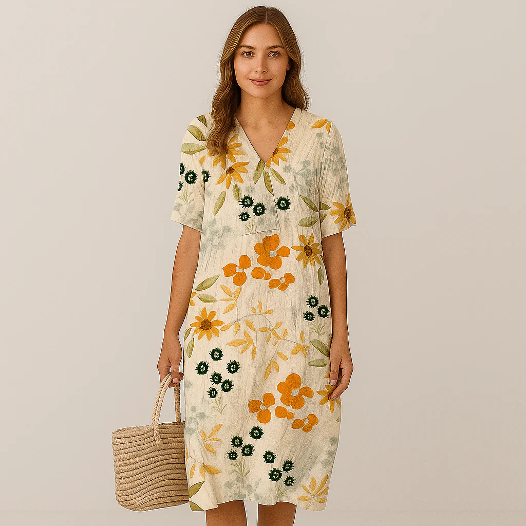 Elena Bloom Legeres Midi-Kleid – Blümchenleichtes Sommer-Eleganz-Kleid - Image 5