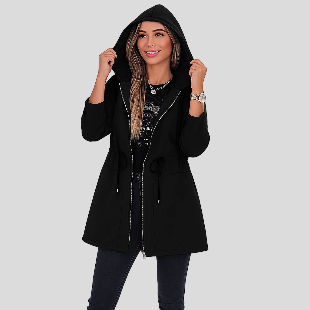 Elena | Lässige Kapuzenjacke mit Reißverschluss und Kordelzug - Image 2