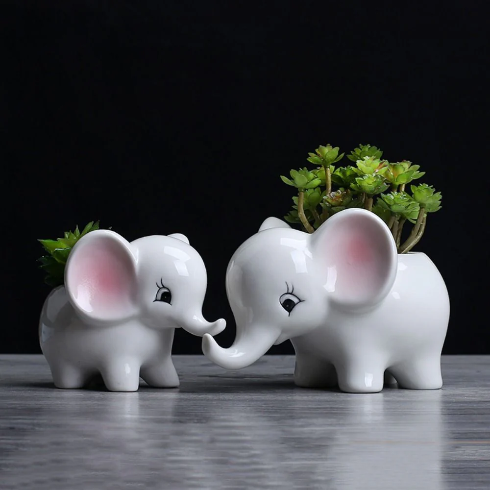 ElephantElegance Skulpturaler Pflanzkübel – Modernes Dekoratives Elefanteninspiriertes Design - Image 2
