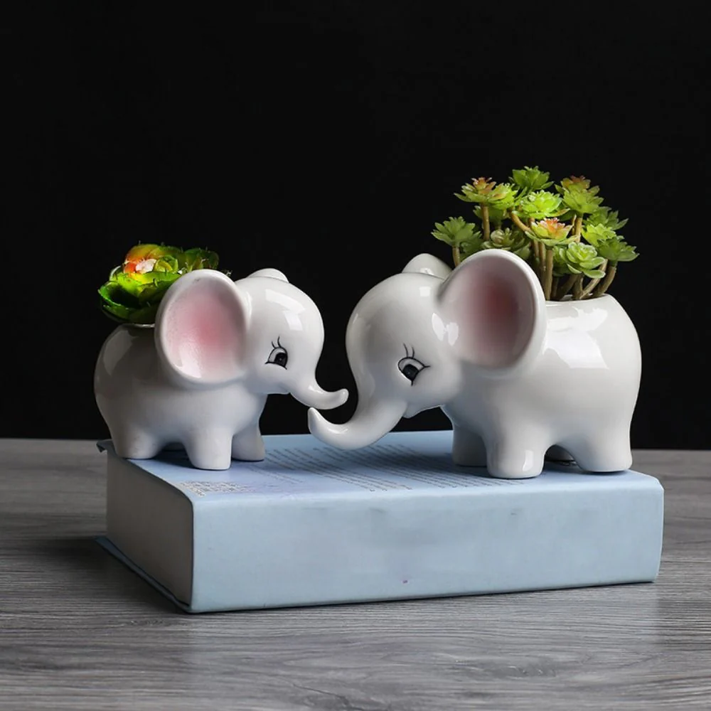 ElephantElegance Skulpturaler Pflanzkübel – Modernes Dekoratives Elefanteninspiriertes Design - Image 3