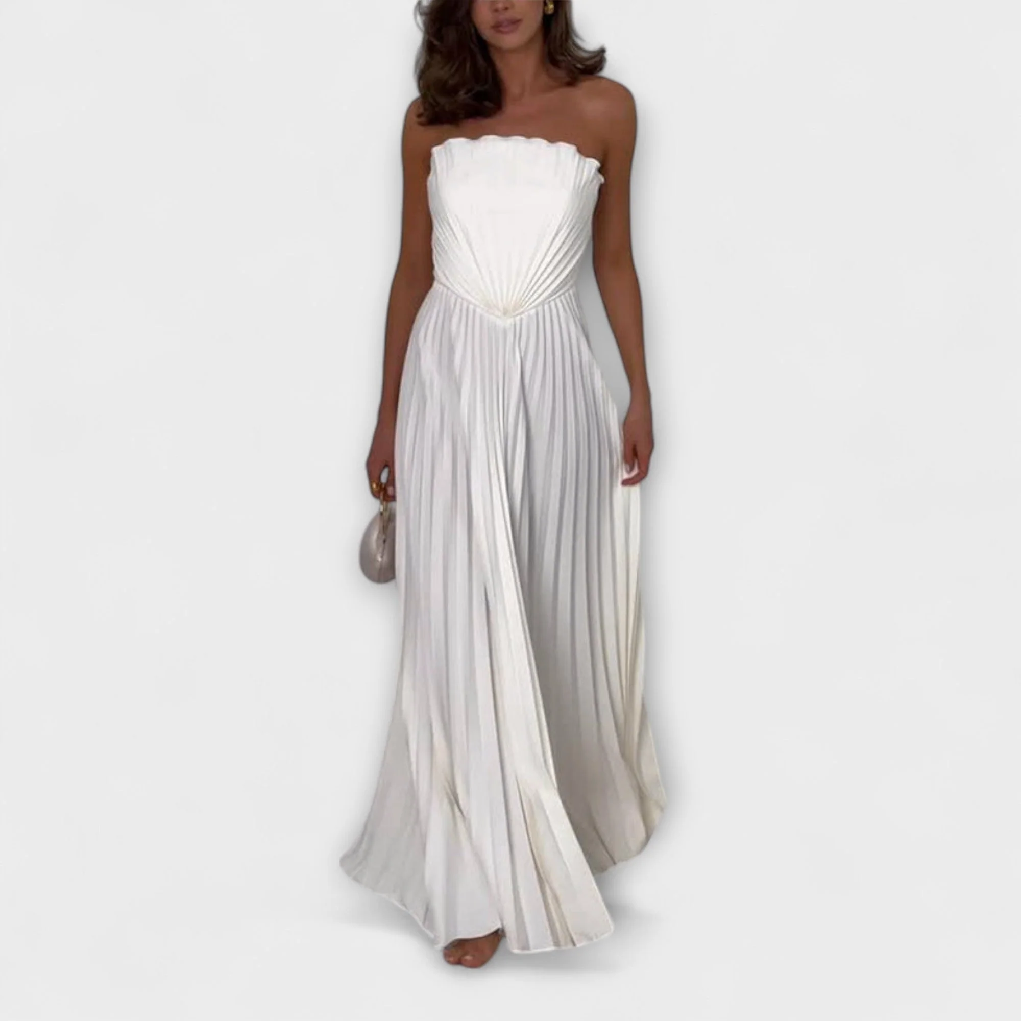 Elestia – Plissiertes Bandeaukleid mit skulpturaler Linie - Image 3