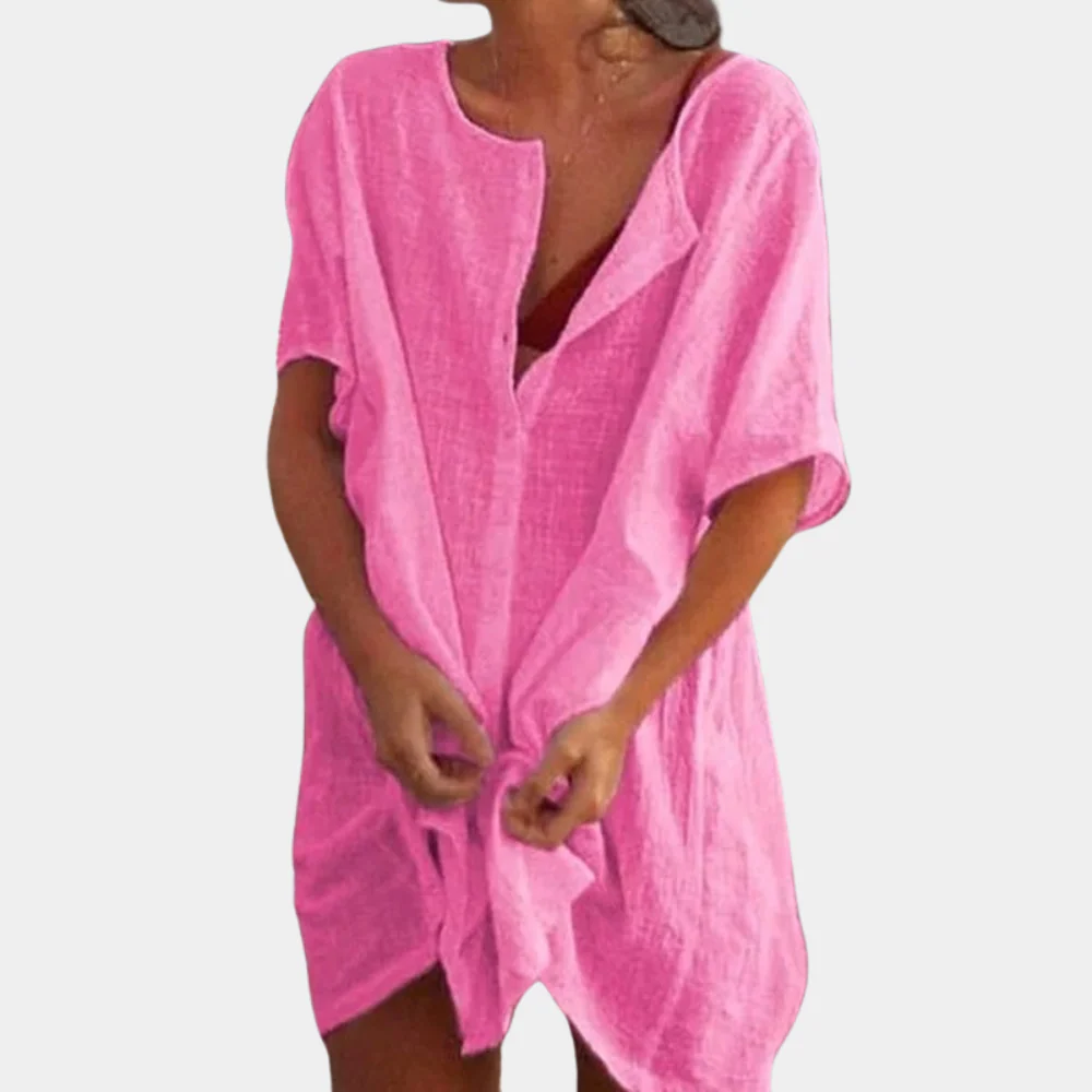 Eliana | Elegantes und leichtes Midikleid mit Knopfleiste für Frauen - Image 4