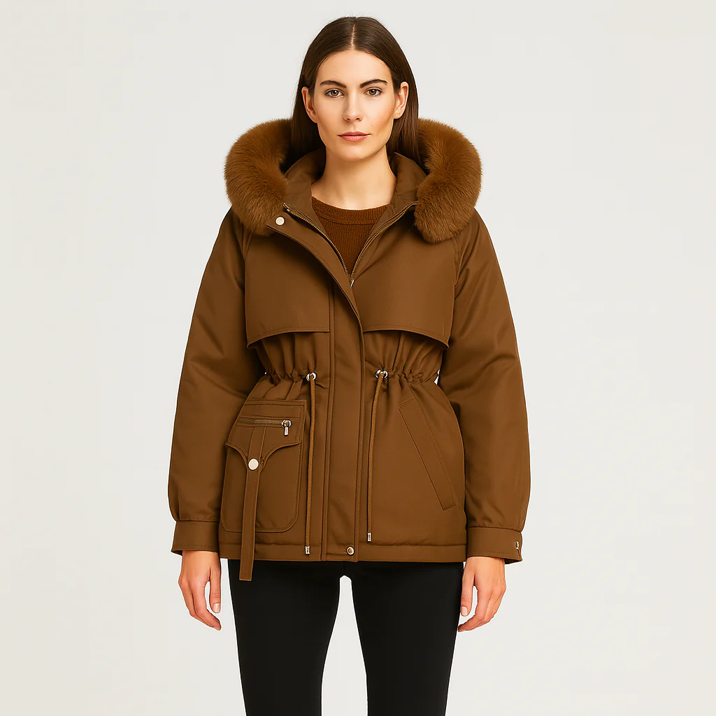 Éliane | Eleganter Winterparka aus Kunstfell