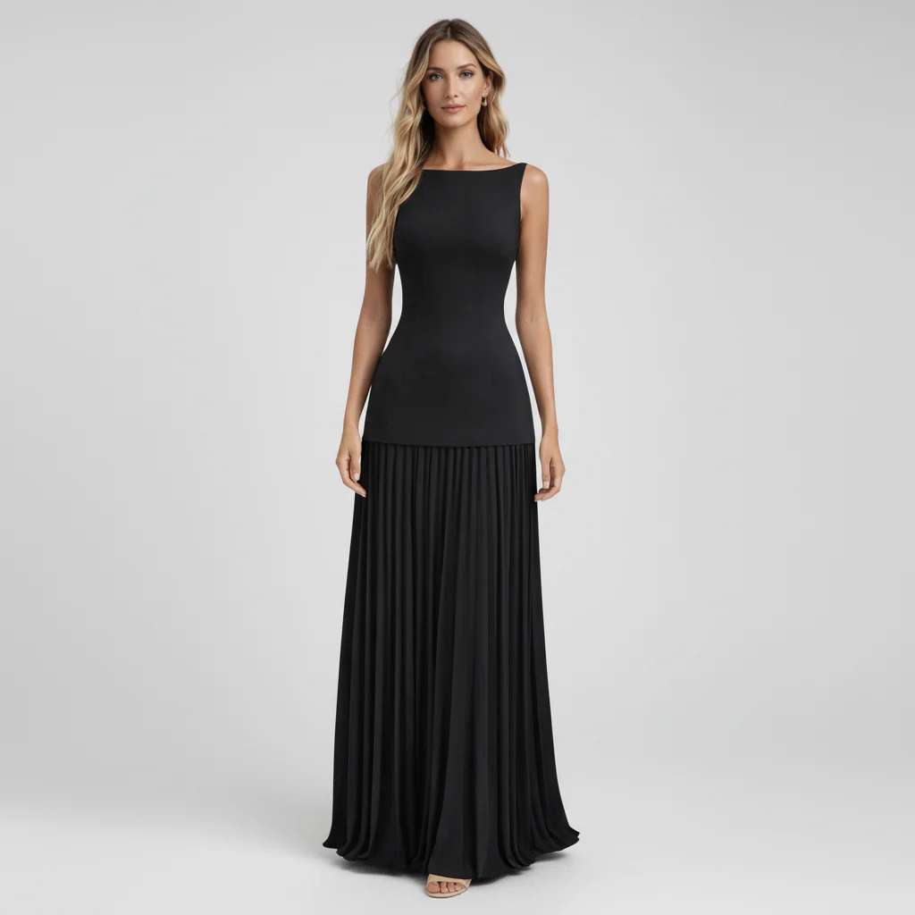Elina | Damen Elegantes Plissee Maxi Kleid Formell – Plissee Maxi Elegant 2026 - Image 9