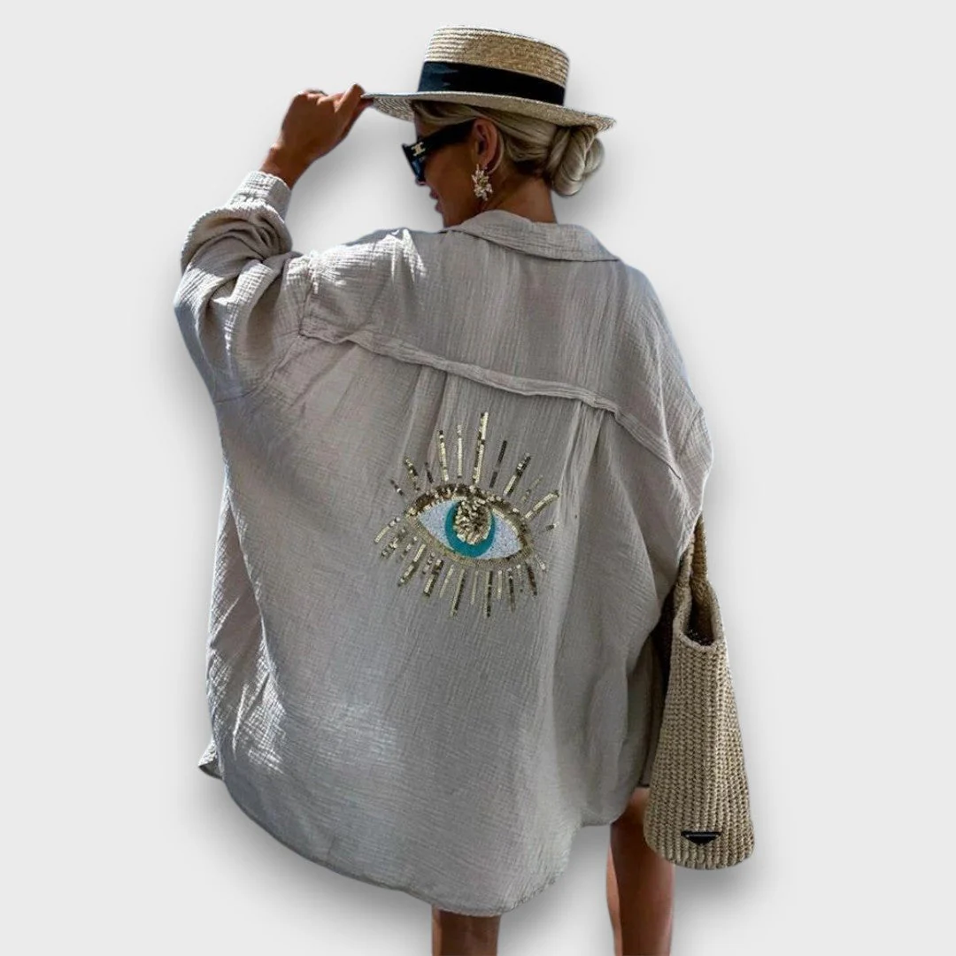 Elira – Oversize-Hemd mit Paillettenstickerei - Image 2