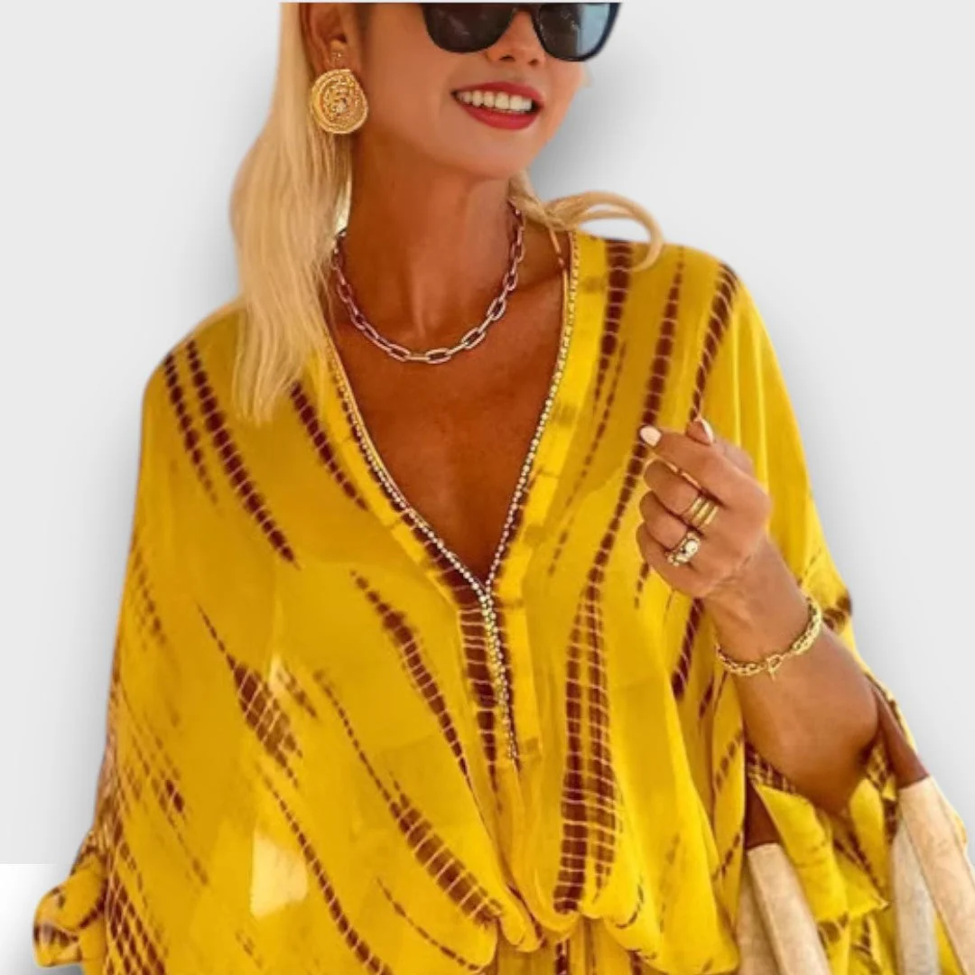 Elirelle – Sommerkleid mit V-Ausschnitt und Volantsaum - Image 3