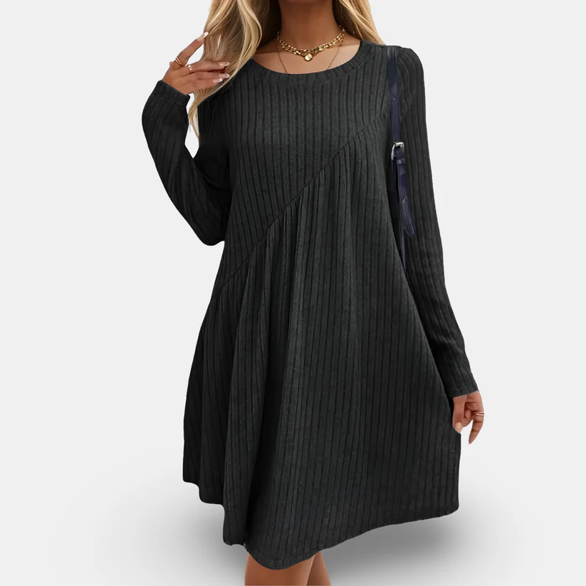 ELISA - LOCKERES STRICKKLEID MIT RIPPENMUSTER - Image 2