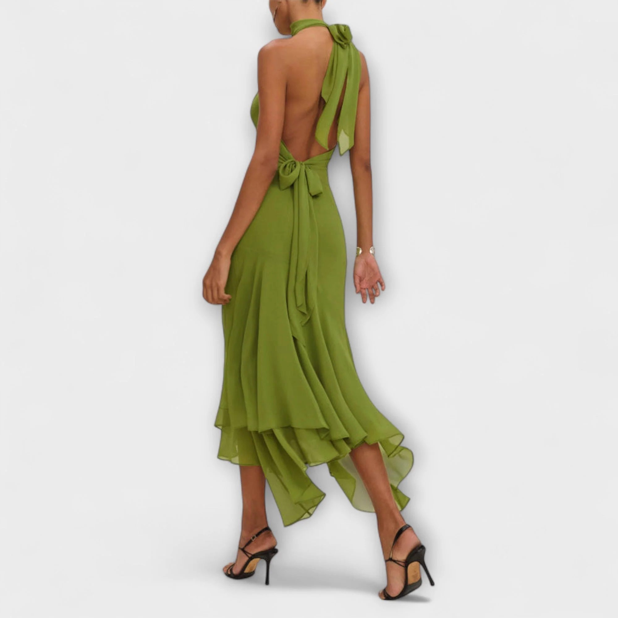 Elodie - Elegantes asymmetrisches Maxikleid - Image 3
