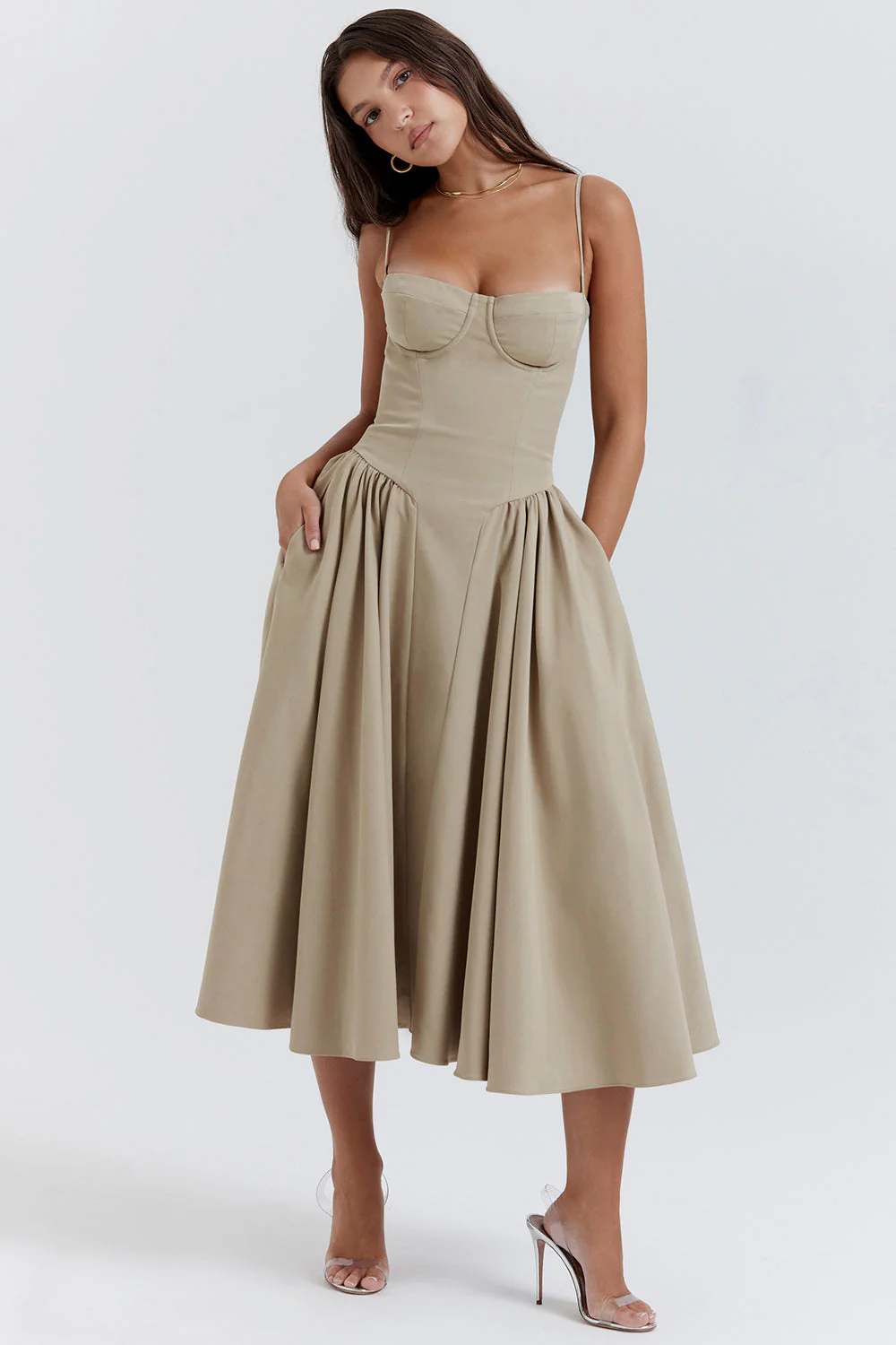 Élodie Verfeinerte Midi-Kleid - Image 5