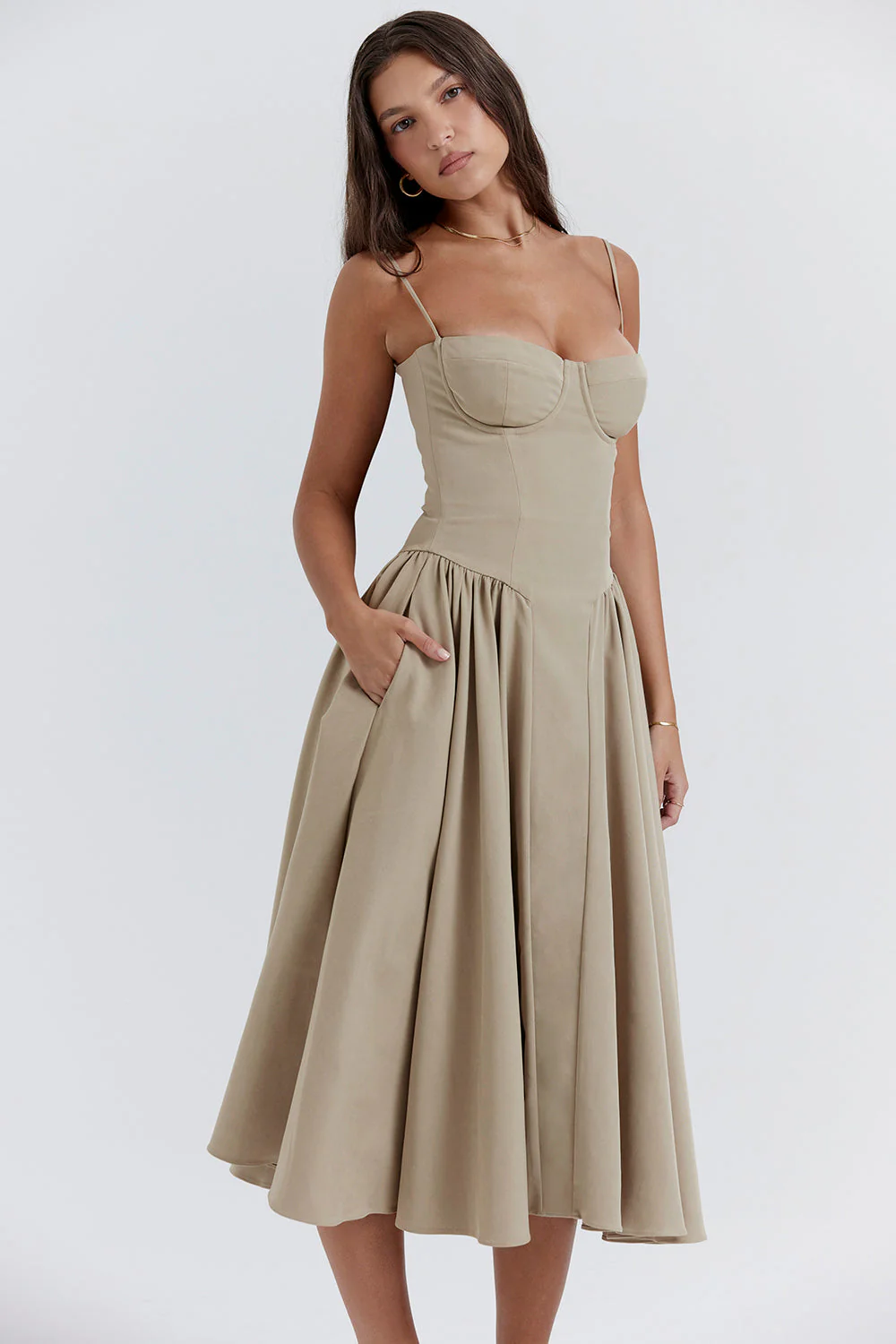 Élodie Verfeinerte Midi-Kleid - Image 6
