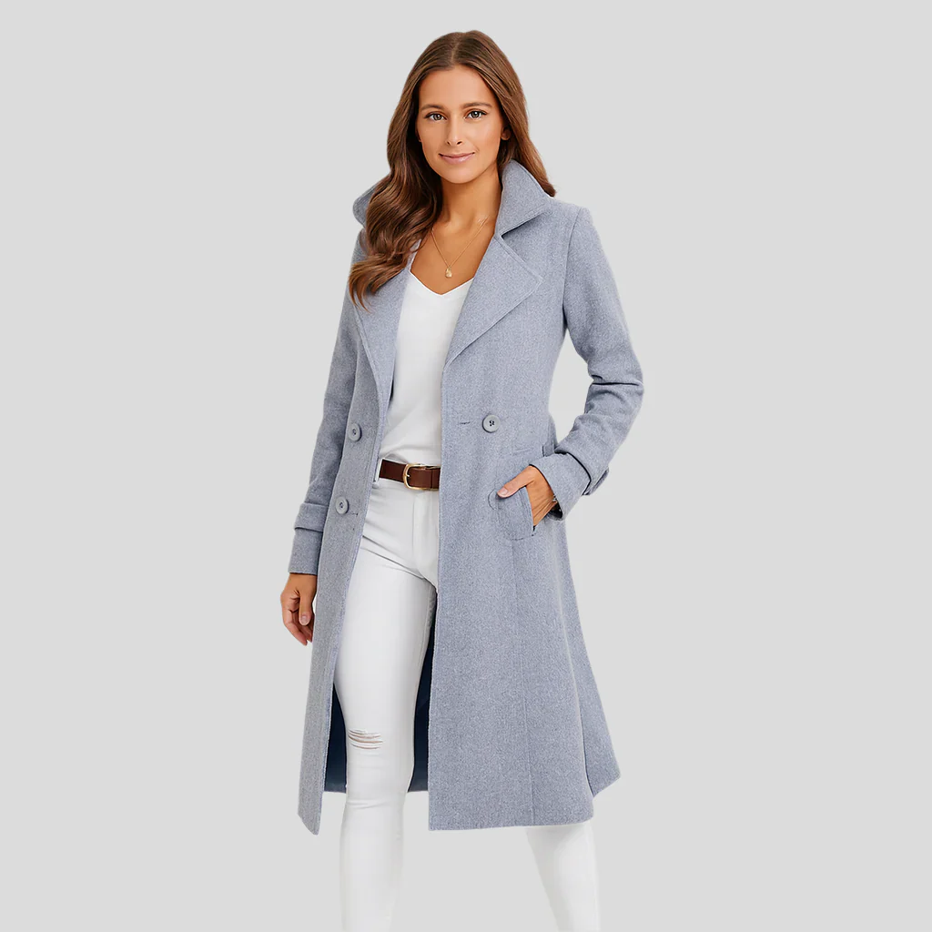 Eloise Eleganter zweireihiger Herbstmantel - Image 2