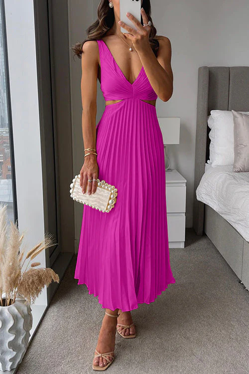 Elsa | Elegantes Plissiertes Maxikleid - Image 6