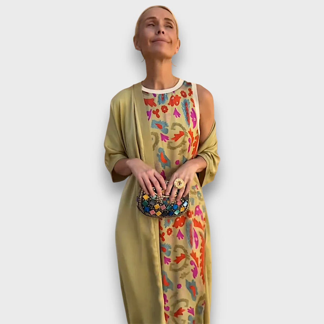 Elveria –  Maxikleid mit Cardigan - Image 3