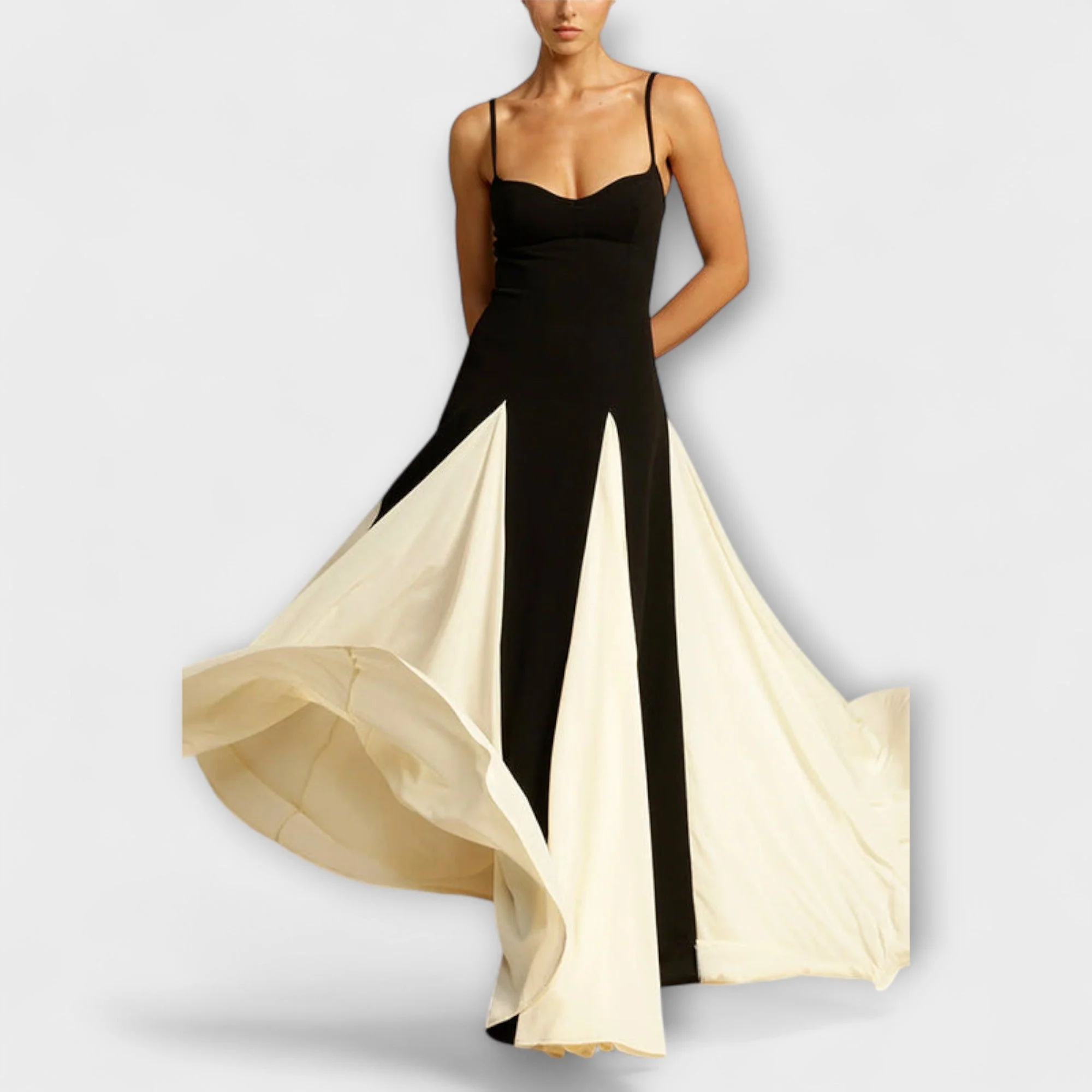 Ember - Klassisches A-Linien Maxikleid mit Tüll-Details - Image 2