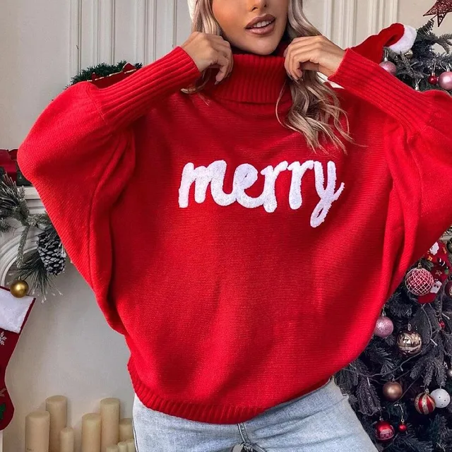 Emerie – warmer festlicher rollkragenpullover für damen