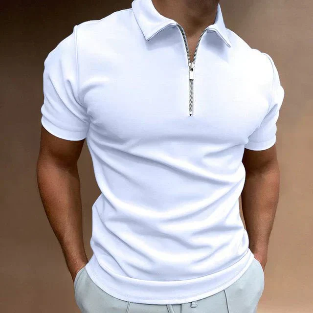 Emil Kurzarm-Poloshirt mit Reißverschluss
