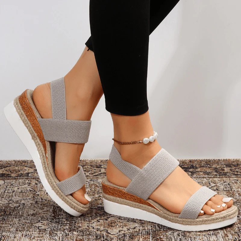 Emilia | Damen Orthopädische Kreuzriemen Plattform Sandalen - Image 11