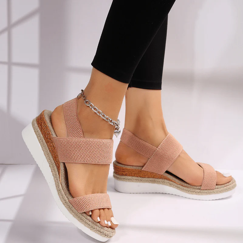 Emilia | Damen Orthopädische Kreuzriemen Plattform Sandalen - Image 2
