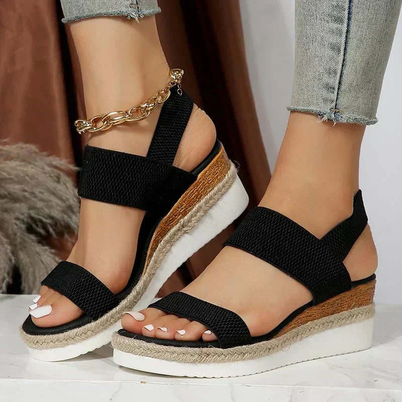 Emilia | Damen Orthopädische Kreuzriemen Plattform Sandalen - Image 3