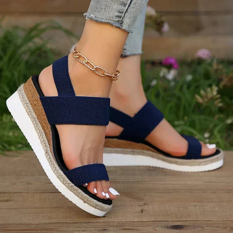 Emilia | Damen Orthopädische Kreuzriemen Plattform Sandalen - Image 4
