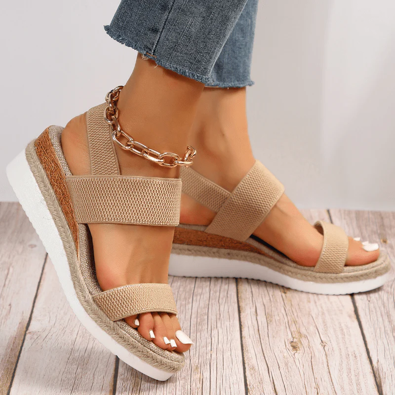 Emilia | Damen Orthopädische Kreuzriemen Plattform Sandalen - Image 7