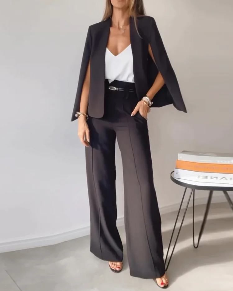 Emily | Stilvolles 3-teiliges Set mit Hose, Top und Schalärmeln - Image 4