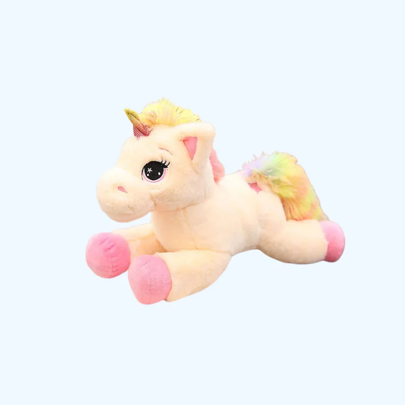EnchantedDream | Bezauberndes, farbenfrohes 80 cm Einhorn-Plüschtier für Kinder