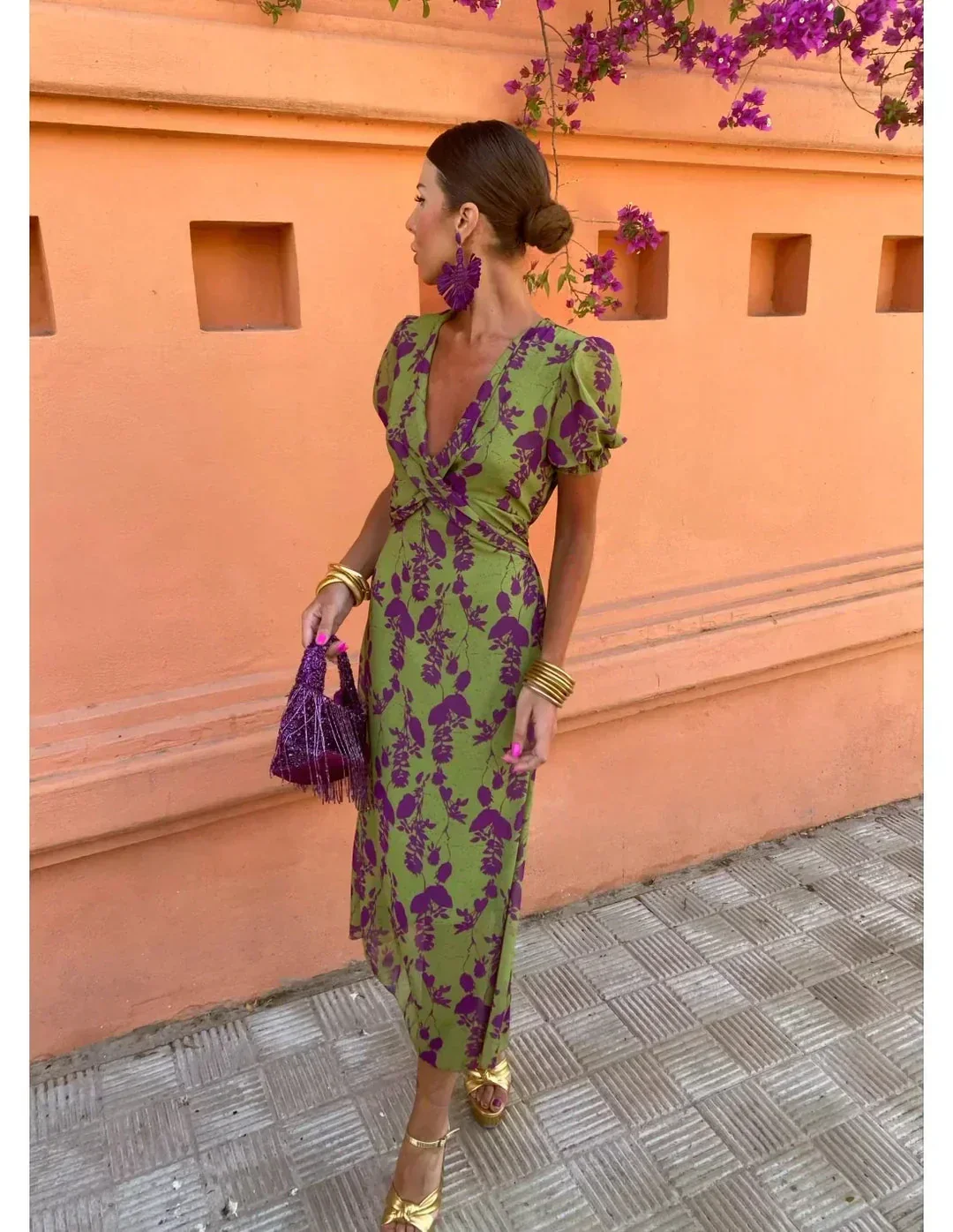 ESMA - FIGURBETONTES MIDIKLEID MIT BLUMENMUSTER - Image 4